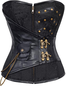 Black Goth Overbust Corset - TheCorsetLady