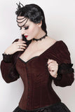 Brown Steampunk Velvet Corset Top - TheCorsetLady