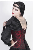 red-black-steel-boned-corset-top-sleeves