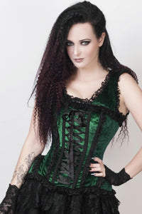 green_crushed_velvet_steel_boned_corsets_the_corset_lady
