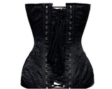 overbust_steel_boned_black_brocade_waist_trainer_the_corset_lady