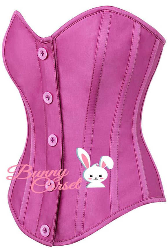 Button Pink Corset Top - TheCorsetLady