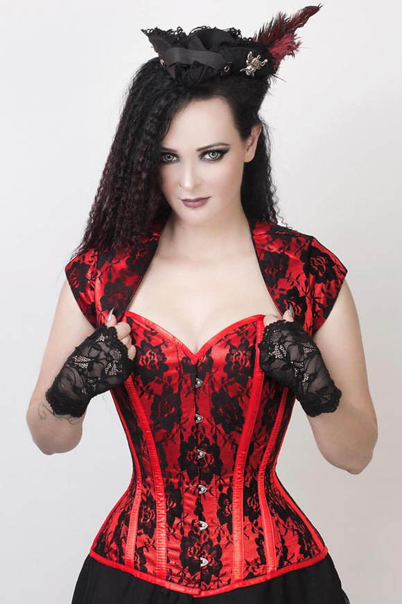 Red Goth Corset Top - TheCorsetLady