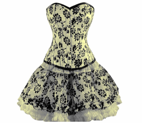 yellow_corset_dress_set